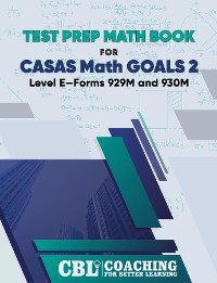 Cover Test Prep Math Book  for  CASAS Math GOALS 2  Level E-Forms 929M and 930M