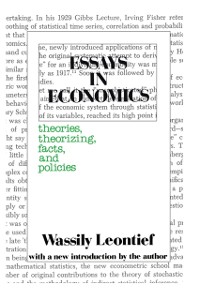 Cover Essays in Economics