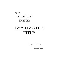 Cover 1 & 2 Timothy and Titus