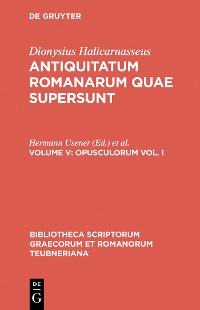Cover Opusculorum vol. I