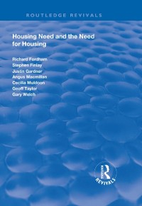 Cover Housing Need and the Need for Housing