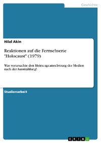 Cover Reaktionen auf die Fernsehserie "Holocaust" (1979)