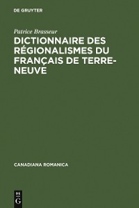 Cover Dictionnaire des régionalismes du français de Terre-Neuve