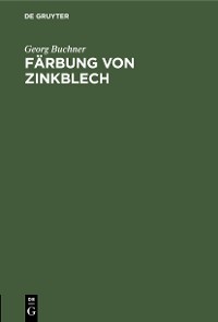 Cover Färbung von Zinkblech