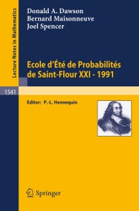 Cover Ecole d'Ete de Probabilites de Saint-Flour XXI - 1991