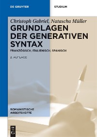 Cover Grundlagen der generativen Syntax