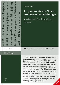 Cover Programmatische Texte zur Deutschen Philologie