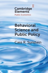 Cover Behavioral Science and Public Policy