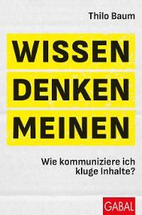 Cover Wissen, denken, meinen