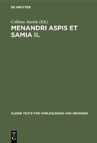 Cover Menandri Aspis et Samia II.