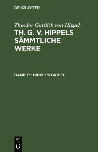 Cover Hippel’s Briefe