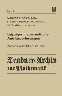 Cover Leipziger mathematische Antrittsvorlesungen