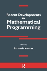 Cover Recent Developments in Mathematical Programming