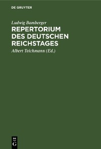 Cover Repertorium des deutschen Reichstages