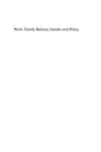 Cover Work-Family Balance, Gender and Policy