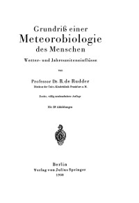 Cover Grundriß einer Meteorobiologie des Menschen