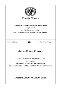 Cover Treaty Series 2743/Recueil des Traités 2743
