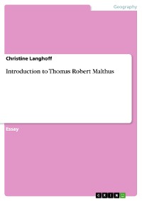Cover Introduction to Thomas Robert Malthus