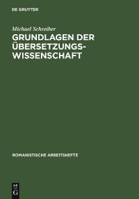 Cover Grundlagen der Übersetzungswissenschaft