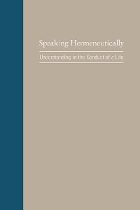 Cover Speaking Hermeneutically