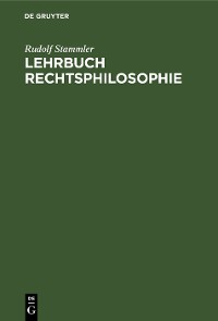 Cover Lehrbuch Rechtsphilosophie