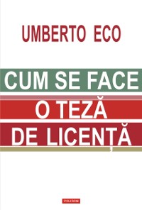 Cover Cum se face o teză de licență