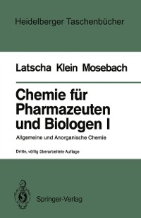 Cover Chemie für Pharmazeuten und Biologen I. Begleittext zum Gegenstandskatalog GKP 1