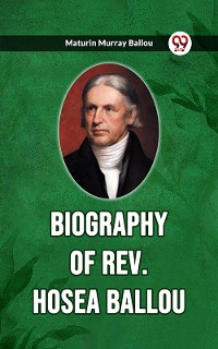 Cover Biography Of Rev. Hosea Ballou