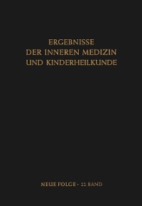 Cover Ergebnisse der Inneren Medizin und Kinderheilkunde