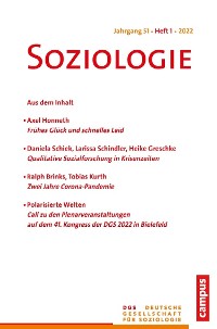 Cover Soziologie 1/2022