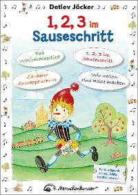 Cover Detlev Jöcker: 1, 2, 3 im Sauseschritt (ab 0-7 Jahren)