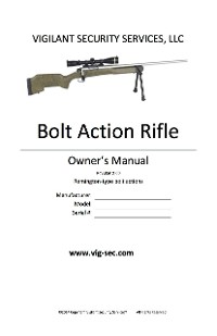 Cover Bolt Action Rifle Owner's Manual