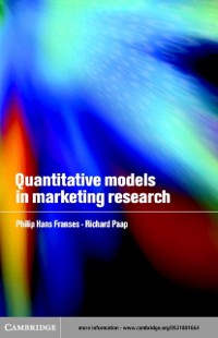 Cover Quantitative Models in Marketing Research