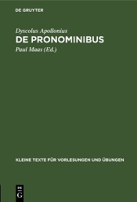 Cover De Pronominibus