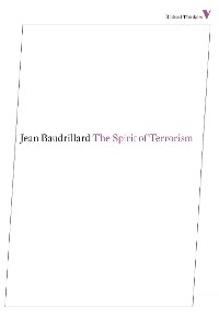 Cover The Spirit of Terrorism