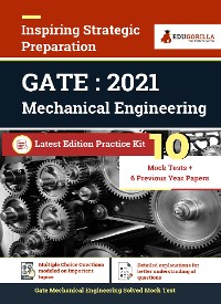 Cover GATE 2021 Entrance Exam for Mechanical Engineering | Preparation Kit for GATE ME | 10 Full-length Mock Tests + 6 Previous Year Paper | By EduGorilla