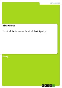 Cover Lexical Relations - Lexical Ambiguity