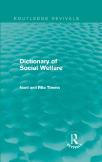 Cover Dictionary of Social Welfare