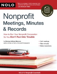 Cover Nonprofit Meetings, Minutes & Records
