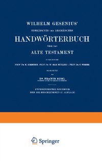 Cover Wilhelm Gesenius’ Hebräisches und Aramäisches Handwörterbuch über das Alte Testament