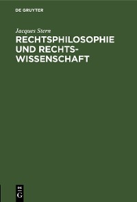 Cover Rechtsphilosophie und Rechtswissenschaft