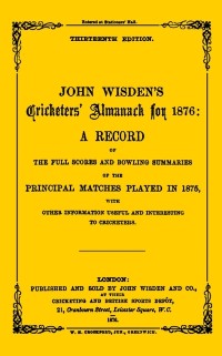 Cover Wisden Cricketers'' Almanack 1876