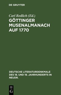 Cover Göttinger Musenalmanach auf 1770