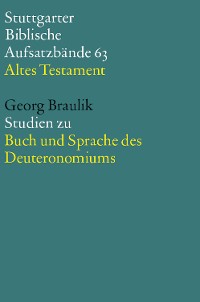 Cover Studien zu Buch und Sprache des Deuteronomiums