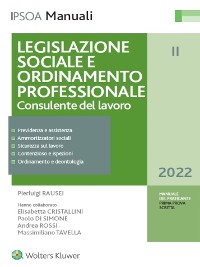 Cover Legislazione sociale e ordinamento professionale - Consulente del lavoro