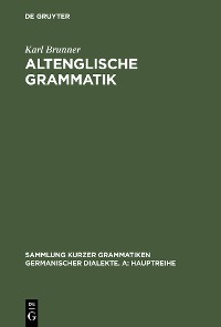 Cover Altenglische Grammatik