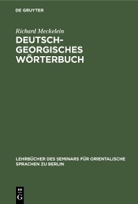Cover Deutsch-Georgisches Wörterbuch