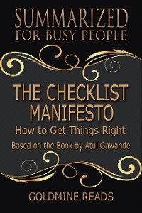 Cover The Checklist Manifesto - Summarized for Busy People