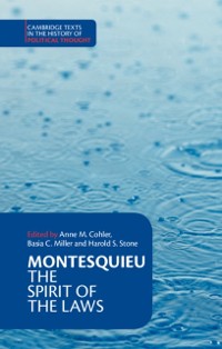 Cover Montesquieu: The Spirit of the Laws