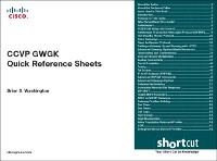 Cover CCVP GWGK Quick Reference Sheets